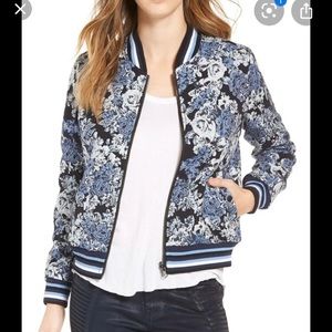 Blank NYC Floral reversible bomber jacket